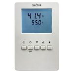 Controlador universal TCI-W23-U-H com display digital azul mostrando temperatura e umidade do ar em tempo real