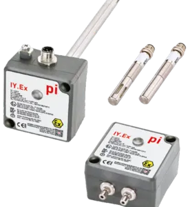 Sensor de temperatura e umidade ambiente IY.Ex-RTH da PI Safety para áreas classificadas com acabamento industrial resistente