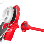 Sistema detector de fumaça instalado em duto de ventilação metálico mostrando a unidade UG8 U 24 em operação